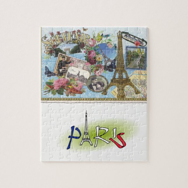 París Francia decorativa rompecabezas (Vertical)