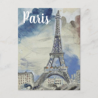 PARIS Francia Eiffel Tower tarjeta postal de viaje