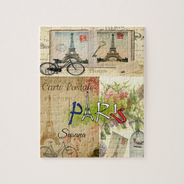 París Francia: El rompecabezas decorativo (Vertical)
