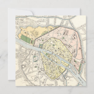 París, Francia: Mapa histórico de época
