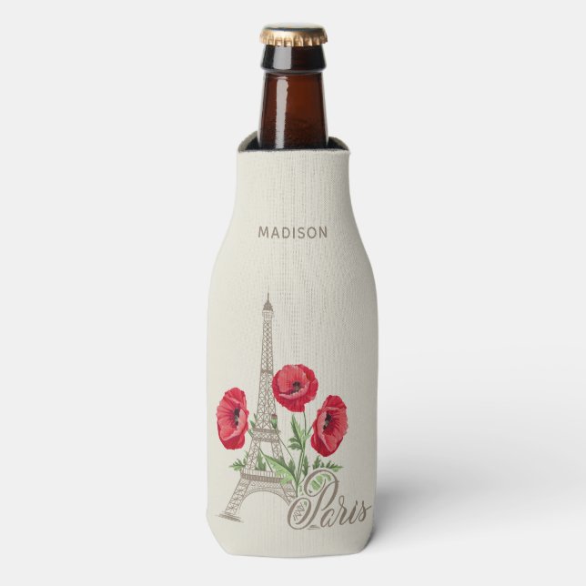 París Francia nombre personalizado enfriador de bo (Frente de la botella)