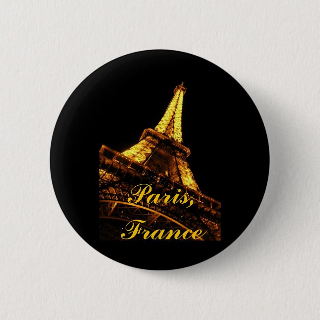 París, Francia, torre Eiffel, botón (Anverso)