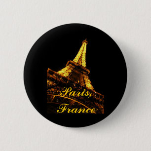 París, Francia, torre Eiffel, botón