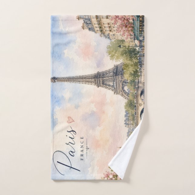 París Francia Torre Eiffel río Sena  (Toalla de mano)