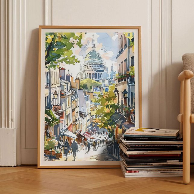 París Impresión París Ilustración Montmartre Impre (Subido por el creador)