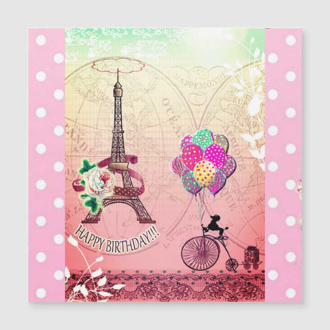 Paris Inspired Magnetic Card (Anverso)