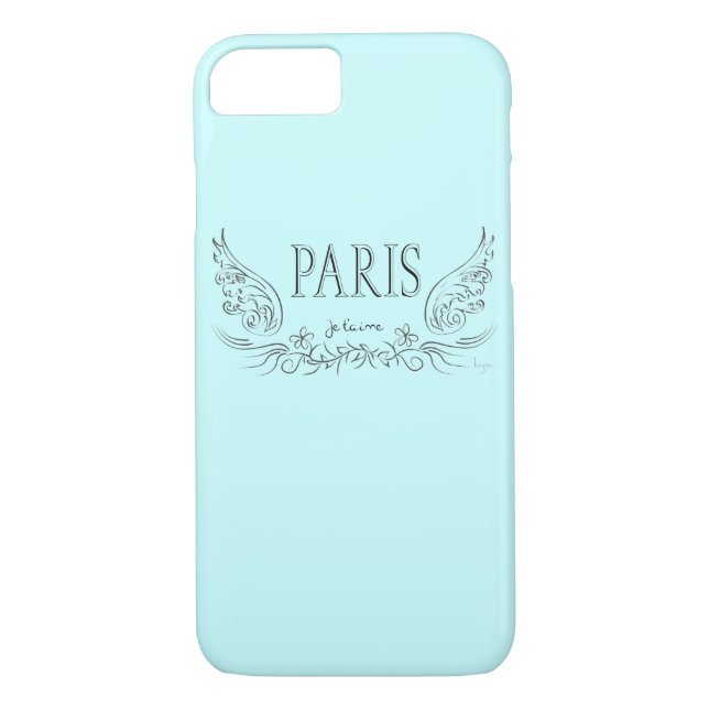 PARIS Je t'aime, te amo Funda del iPhone 7 (Reverso)