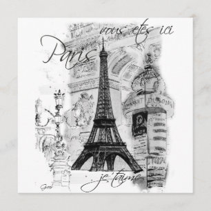 París La Tour Eiffel Torre Eiffel Invitación