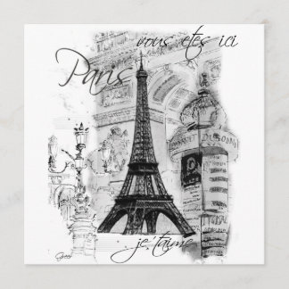 París La Tour Eiffel Torre Eiffel Invitación
