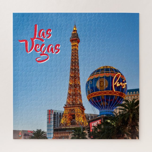 París Las Vegas al atardecer - Puzzle (Vertical)