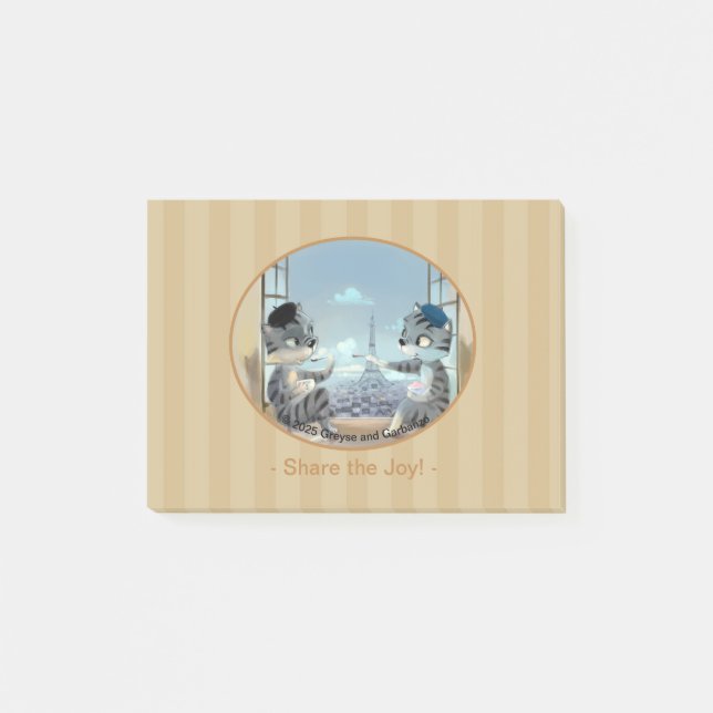 París por día Notas 4" x 3" - Alegría (Anverso)