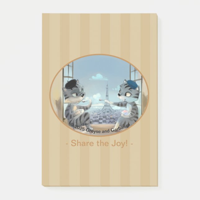 París por día Notas 4" x 6" - Alegría (Anverso)