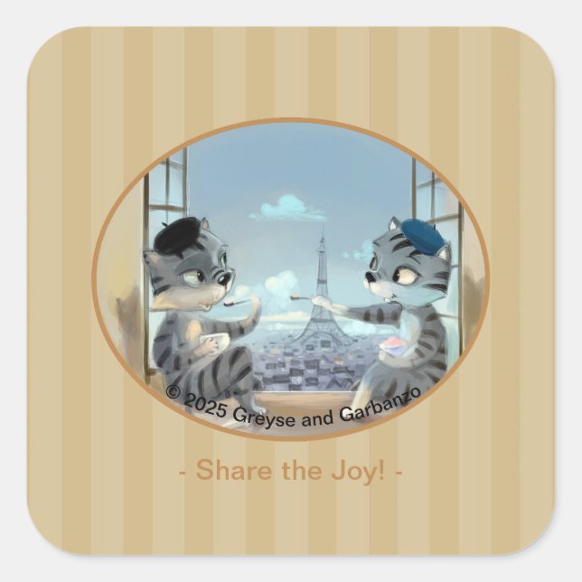 París por día Pegatinas de Plaza Clásica - Alegría (Anverso)