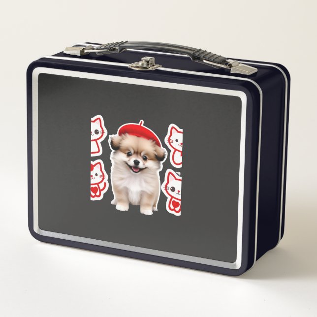 Paris Pup & Kitty Crew � Perro y gato con boina li (Anverso)