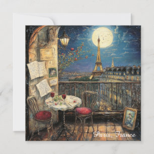 París romántico Francia Ilustración Torre Eiffel