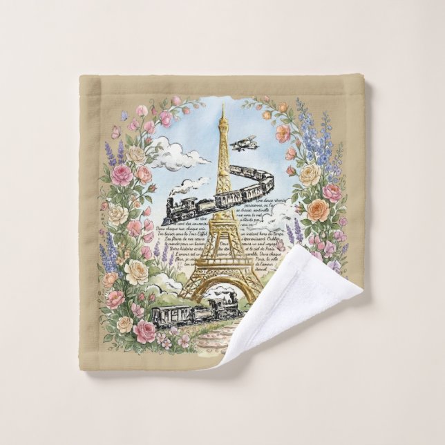 París romántico, Torre Eiffel, Arte Francés (Toallita)