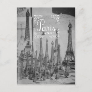 Paris Souvenirs de postales para viajes en blanco