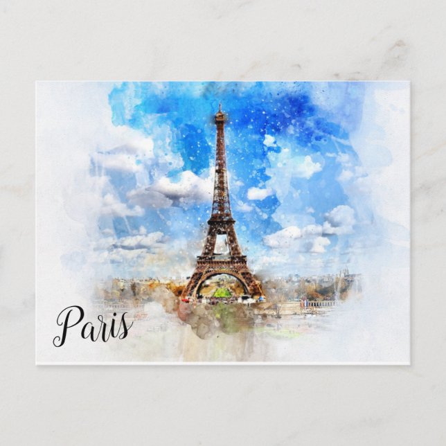 París tarjeta postal (Anverso)
