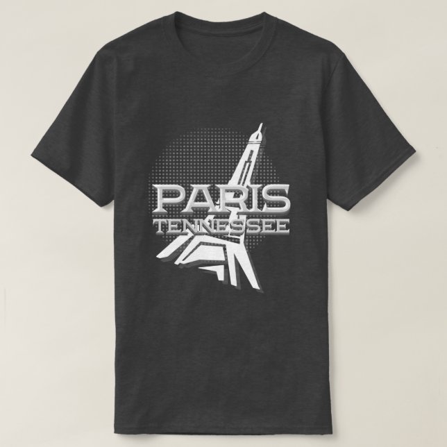 Paris Tennessee Camiseta Oscura Básica (Diseño del anverso)