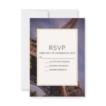 París Torre Eiffel Famosa Boda emblemática RSVP