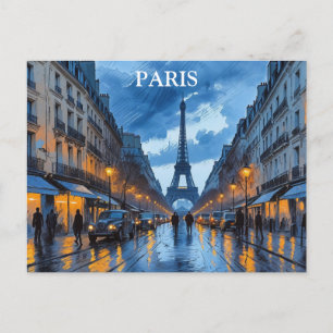 París Viajes Turísticos Antiguos Postal