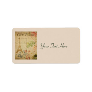 París vintage con etiqueta de la Torre Eiffel