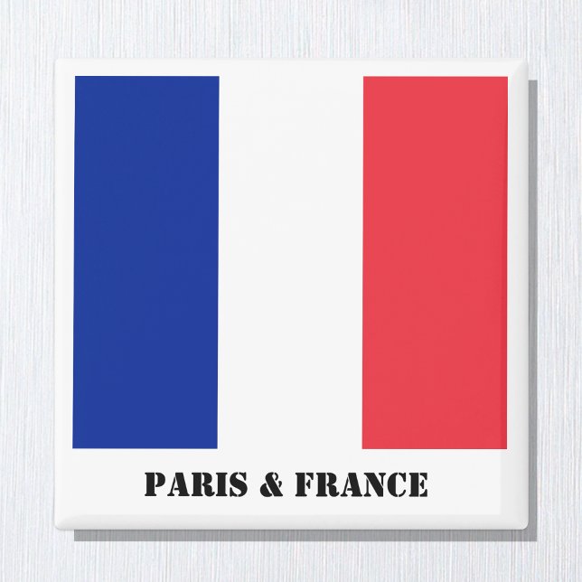 París y Francia, imán de bandera francesa (Subido por el creador)