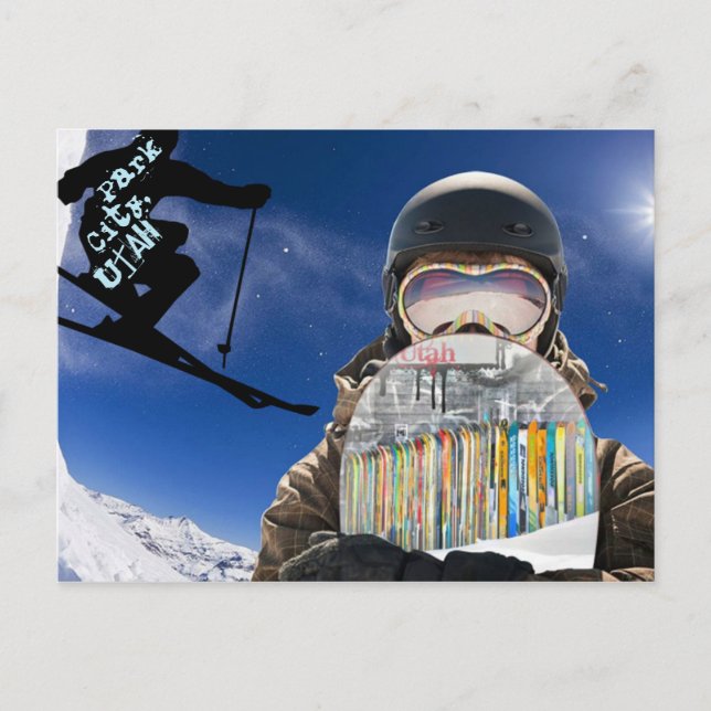 Park City, Snowboard de Utah y postal de esquí (Anverso)