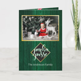 Parka Posse Granero de Madera Tarjeta de Navidad R