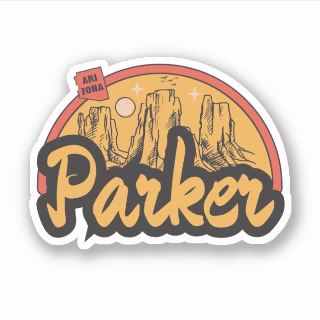 Parker, Arizona  Calcomanía (Anverso)
