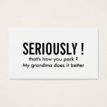 Parking Funny Simple Negro<br><div class="desc">Parking Funny Simple Negro</div>