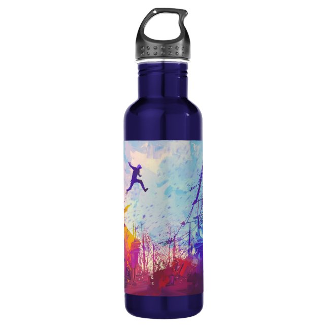 Parkour Urbanidad Botella de agua corriente gratis (Anverso)