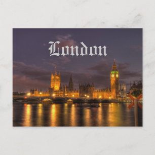 Parlamento británico en la postal de Londres