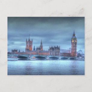 Parlamento británico en la postal de Londres
