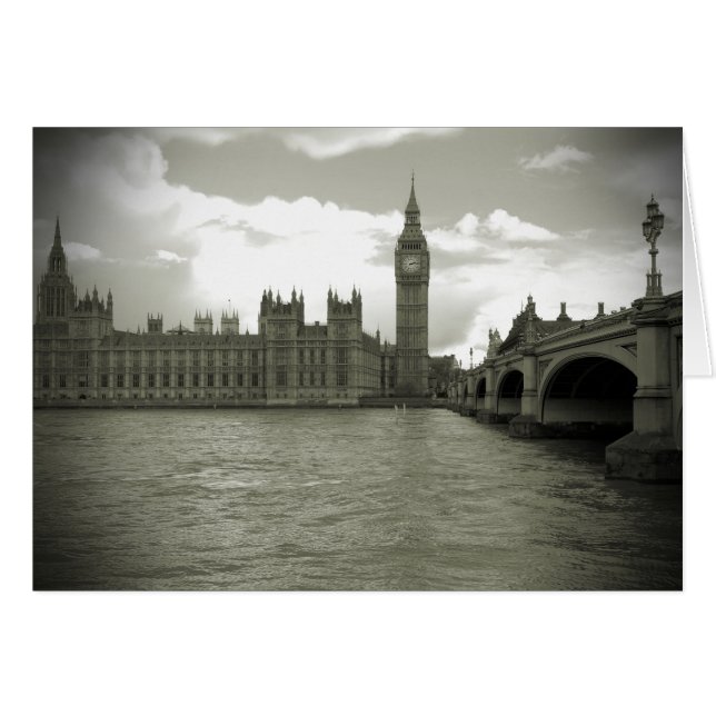 Parlamento - Elizabeth Tower - Big Ben Card (Anverso (Horizontal))