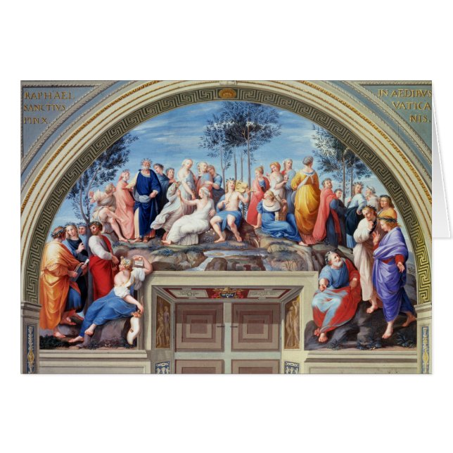 Parnassus y el Disputa, del della S de la estrofa (Anverso (Horizontal))