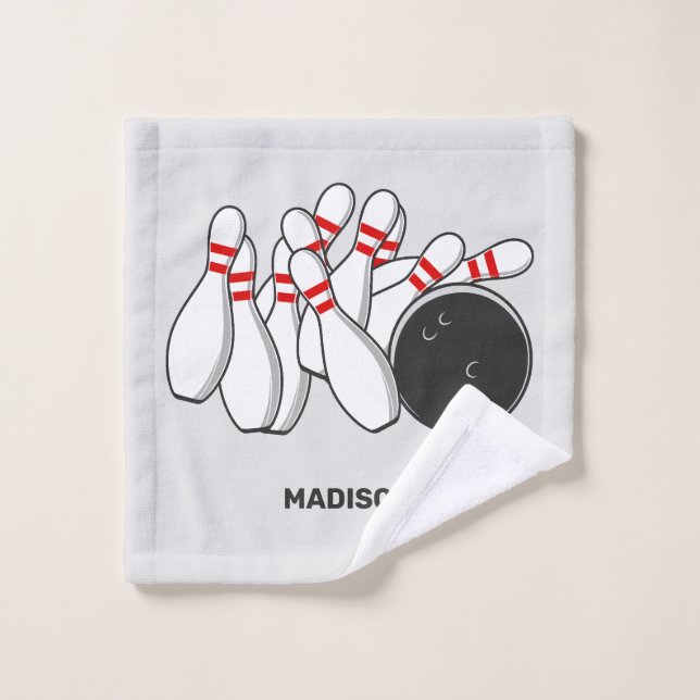 Paro de Bowling con nombre personalizado (Toallita)