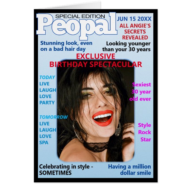 Parodia de Peopal Mag-Cumpleaños-Subir Foto-Modern (Frente)