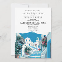 Paros Grecia Invitación a la boda Retro