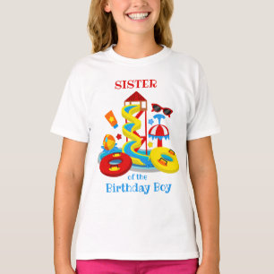 Parque acuático Camisa de cumpleaños Hermana del F