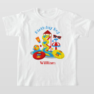 Parque acuático Camisa de cumpleaños Piscina Fiest