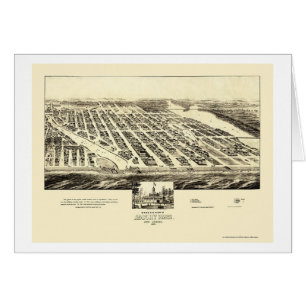 Parque de Asbury, mapa panorámico de NJ - 1897