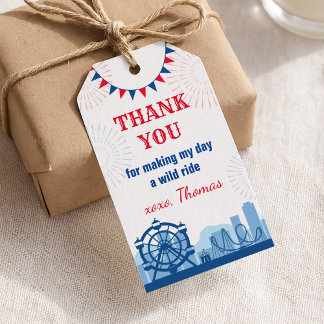 Parque de diversiones Etiqueta de agradecimiento