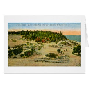 Parque de estado de las dunas de Indiana el lago