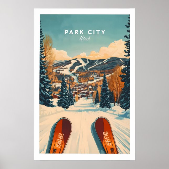 Parque de impresión de esquí Ciudad de Utah Deport (Frente)