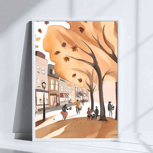 Parque de la Ciudad de Otoño | Arte en Acuarela de (Subido por el creador)