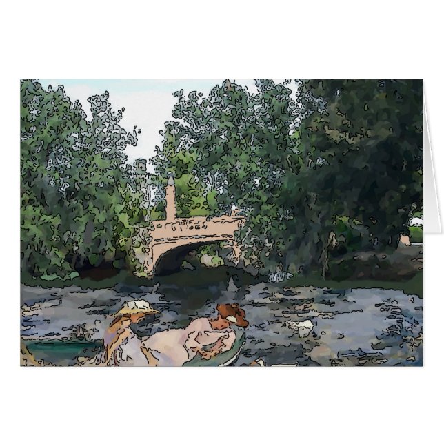 Parque de la ciudad, patos alimentadores (Anverso (Horizontal))
