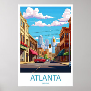 Parque de póster de viaje vintage de Atlanta Parqu