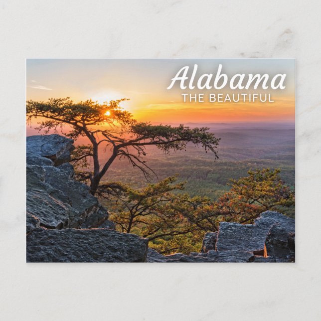 Parque Estatal Cheaha, postal de Alabama (Anverso)