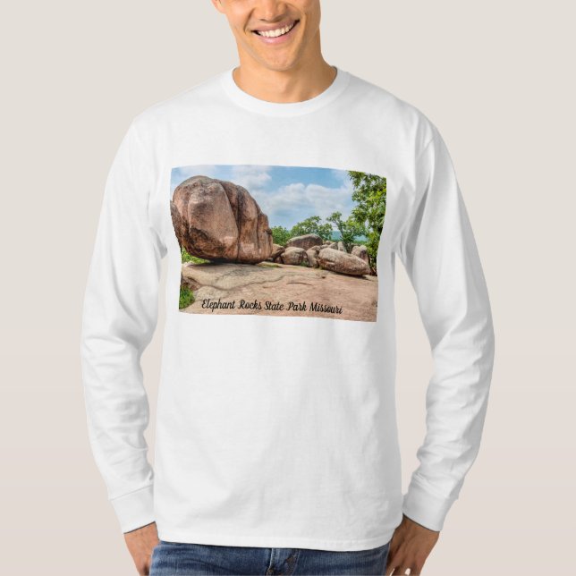 Parque estatal Elephant Rocks Camisa de manga larg (Anverso)